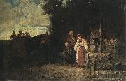 jozef brandt Pozegnanie oil on canvas